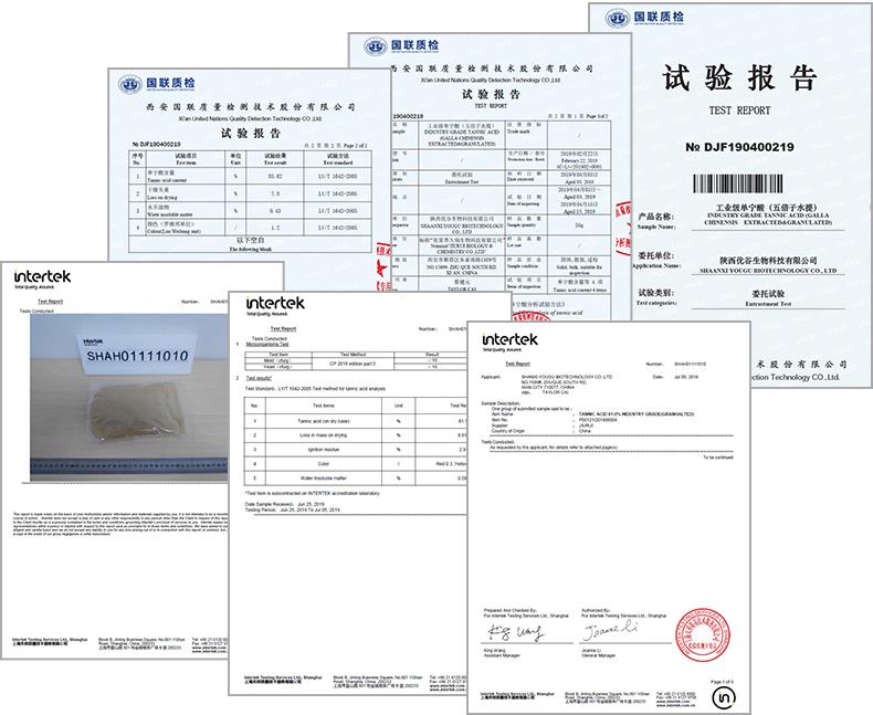 TANNIC ACID TEST REPORTS-THIRD PARTY
